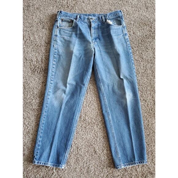 Carhartt Mens Jeans Relaxed Fit 38X30 Measured Made In USA 🇺🇸 - Picture 1 of 6
